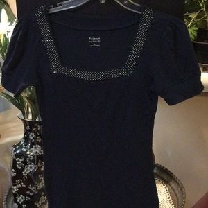 Express Tees with silver sparkling stones